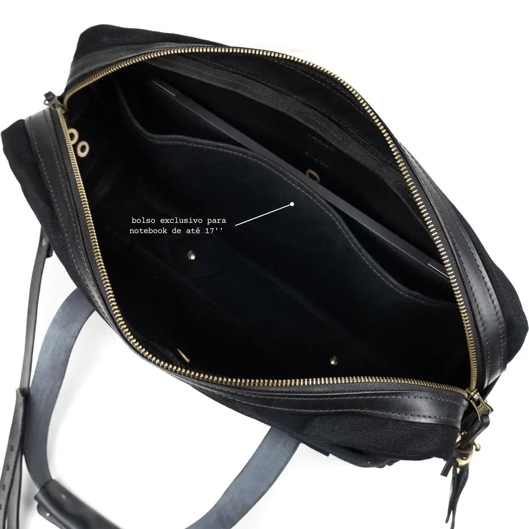 Mala Carteiro NO.16 Preta - Imagem 9