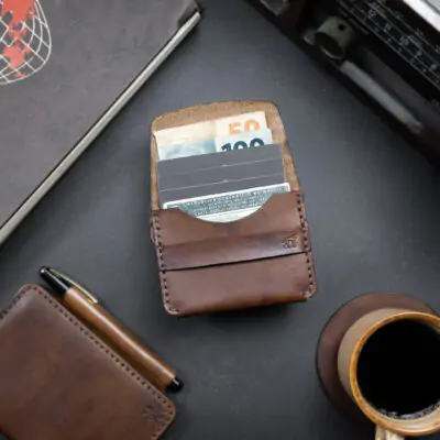 Carteira de Couro Minimalista No.2 Marrom