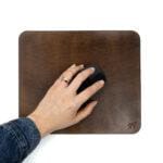 Mouse Pad de Couro Marrom