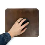 Mouse Pad de Couro Marrom 