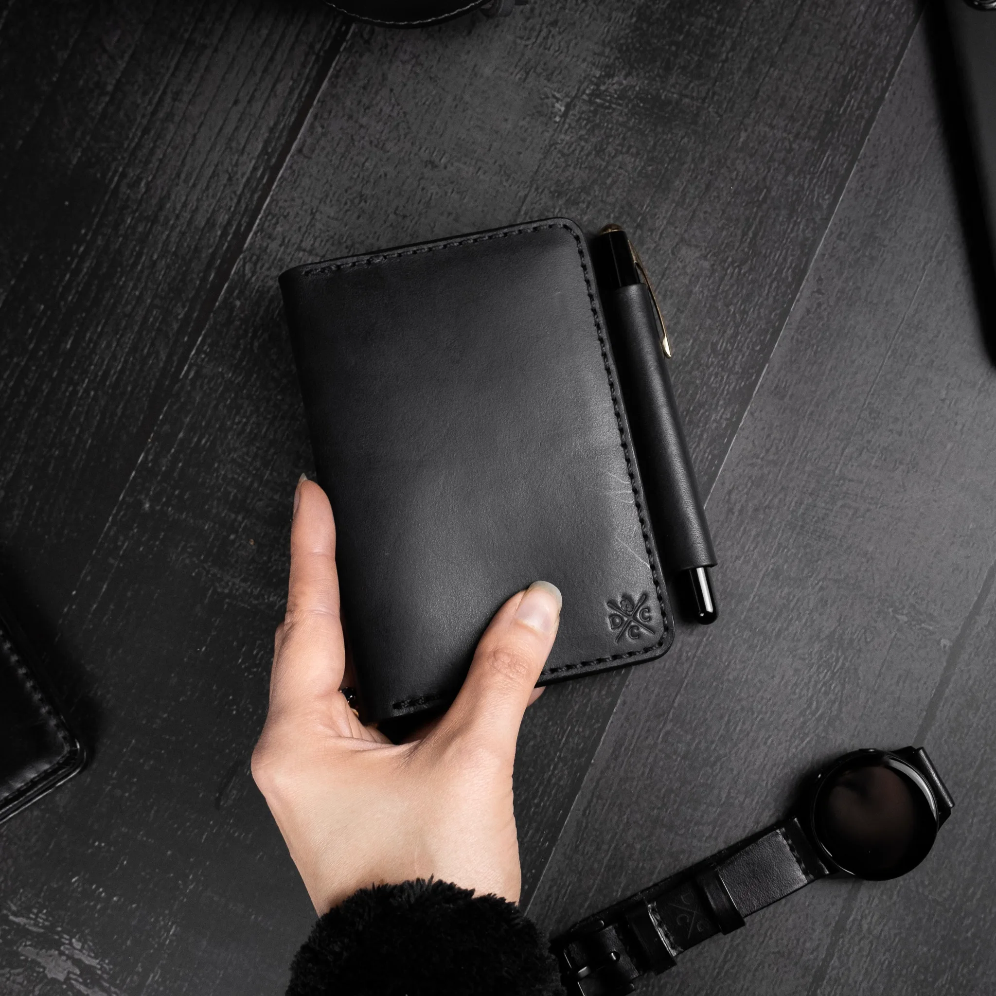 Carteira de Couro Notas de Campo Preto - Imagem 3