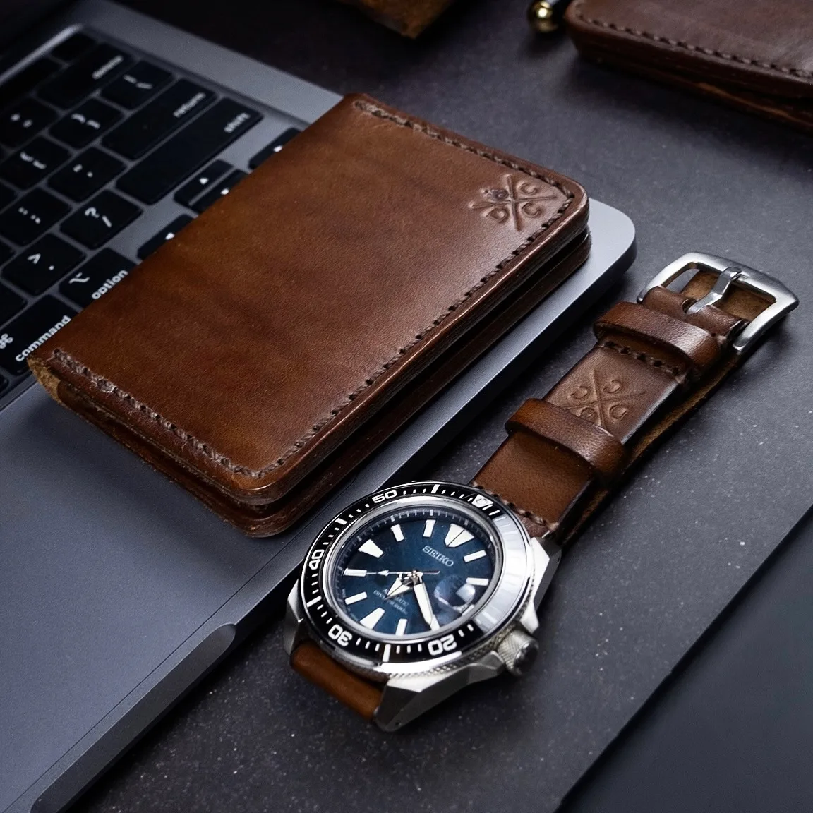 Pulseira de Couro Relógio Marrom - Imagem 12