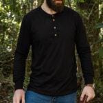 Camisa Colt Henley Manga Longa Preta