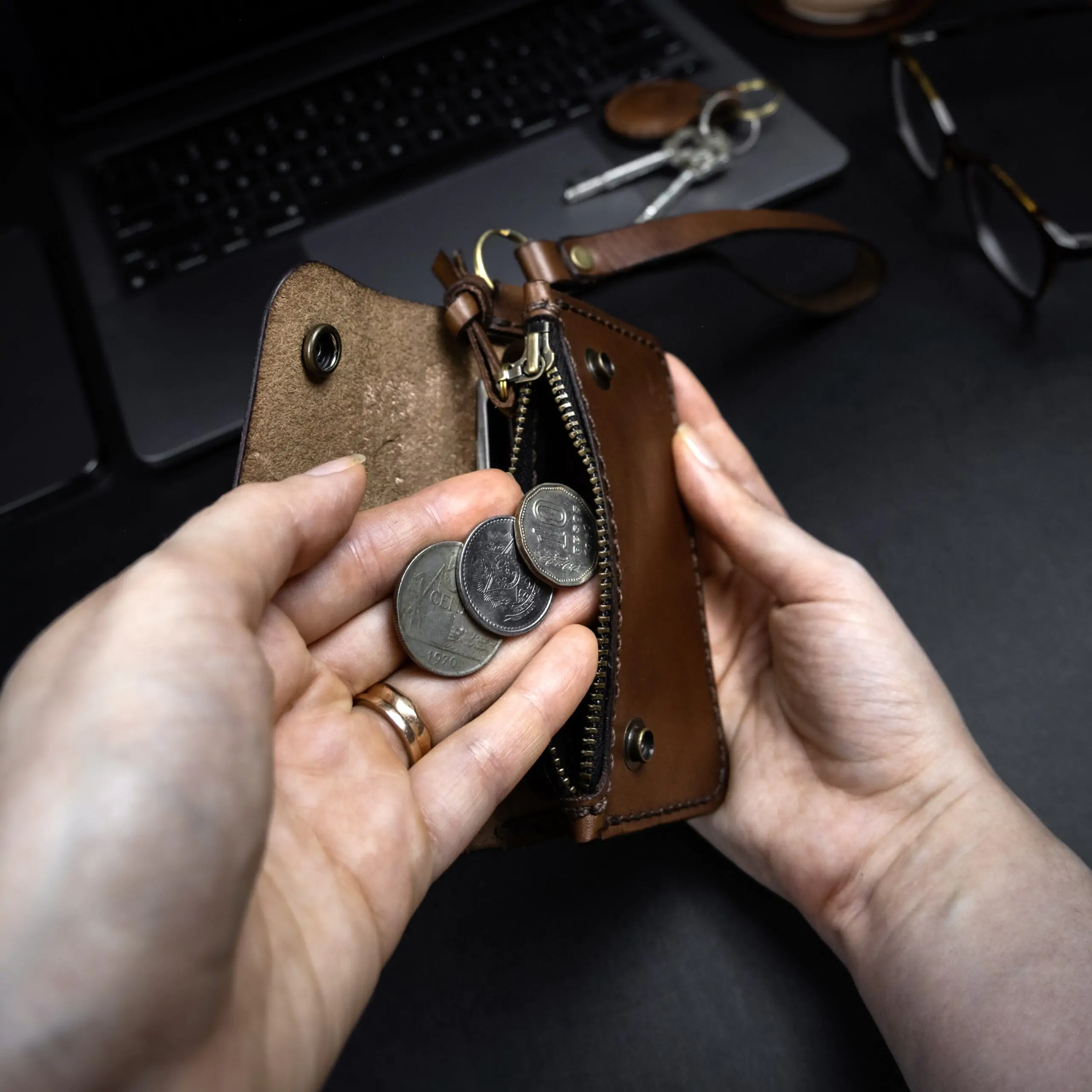 Carteira de Couro SARA Marrom - Imagem 8