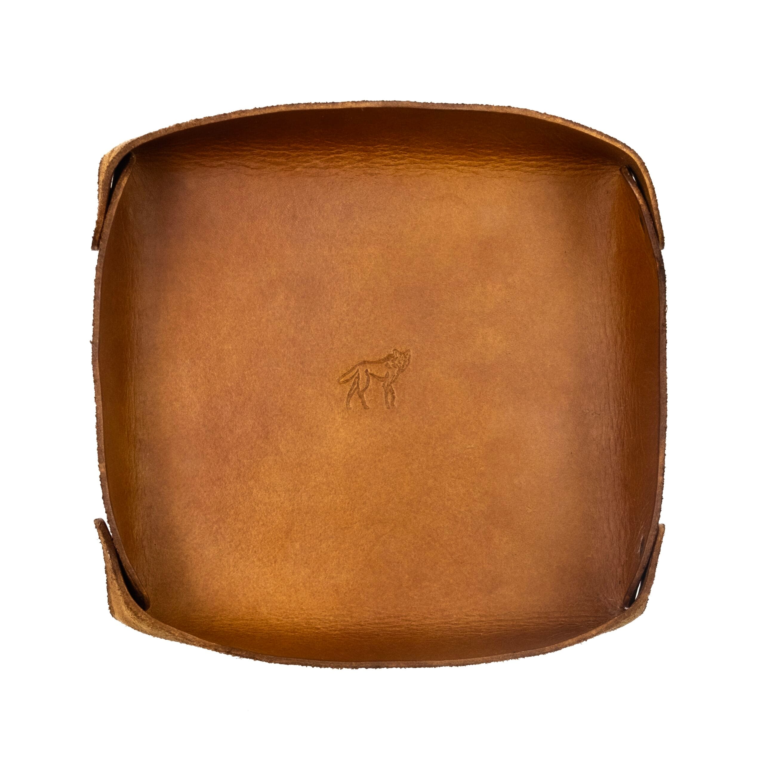 Organizador de Mesa em Couro Havana