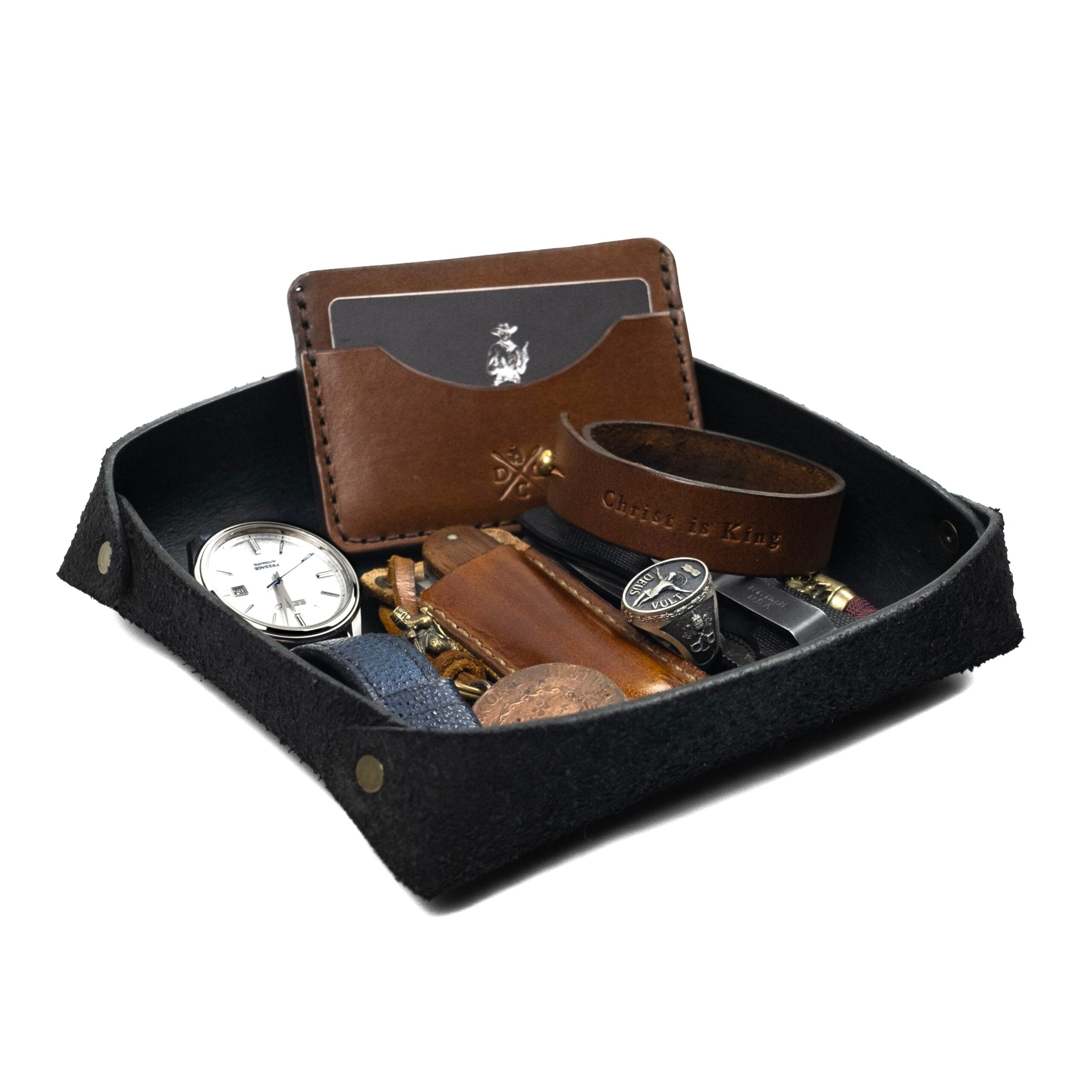Organizador de Mesa em Couro Preto - Imagem 3