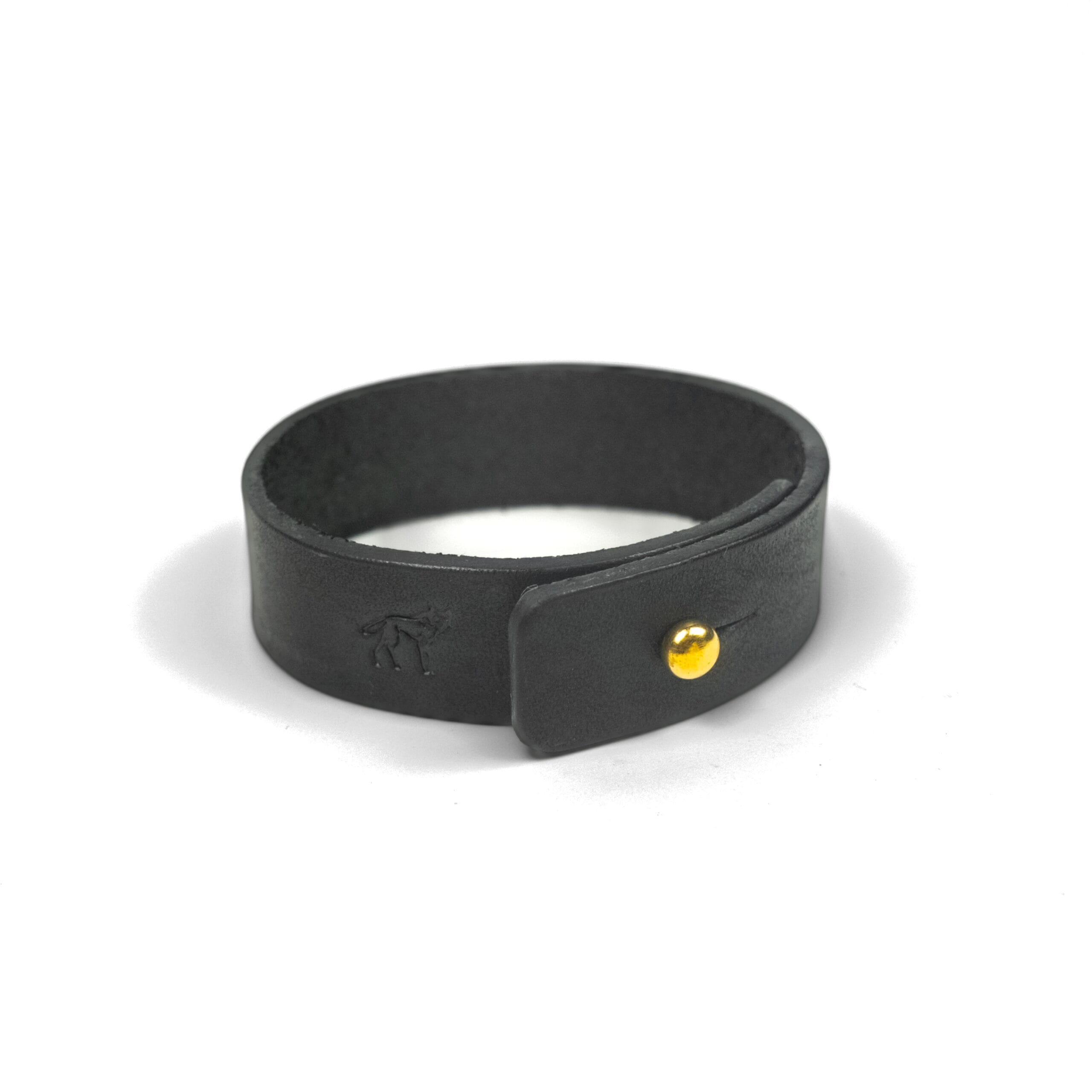 Bracelete de Couro Preto - Imagem 2