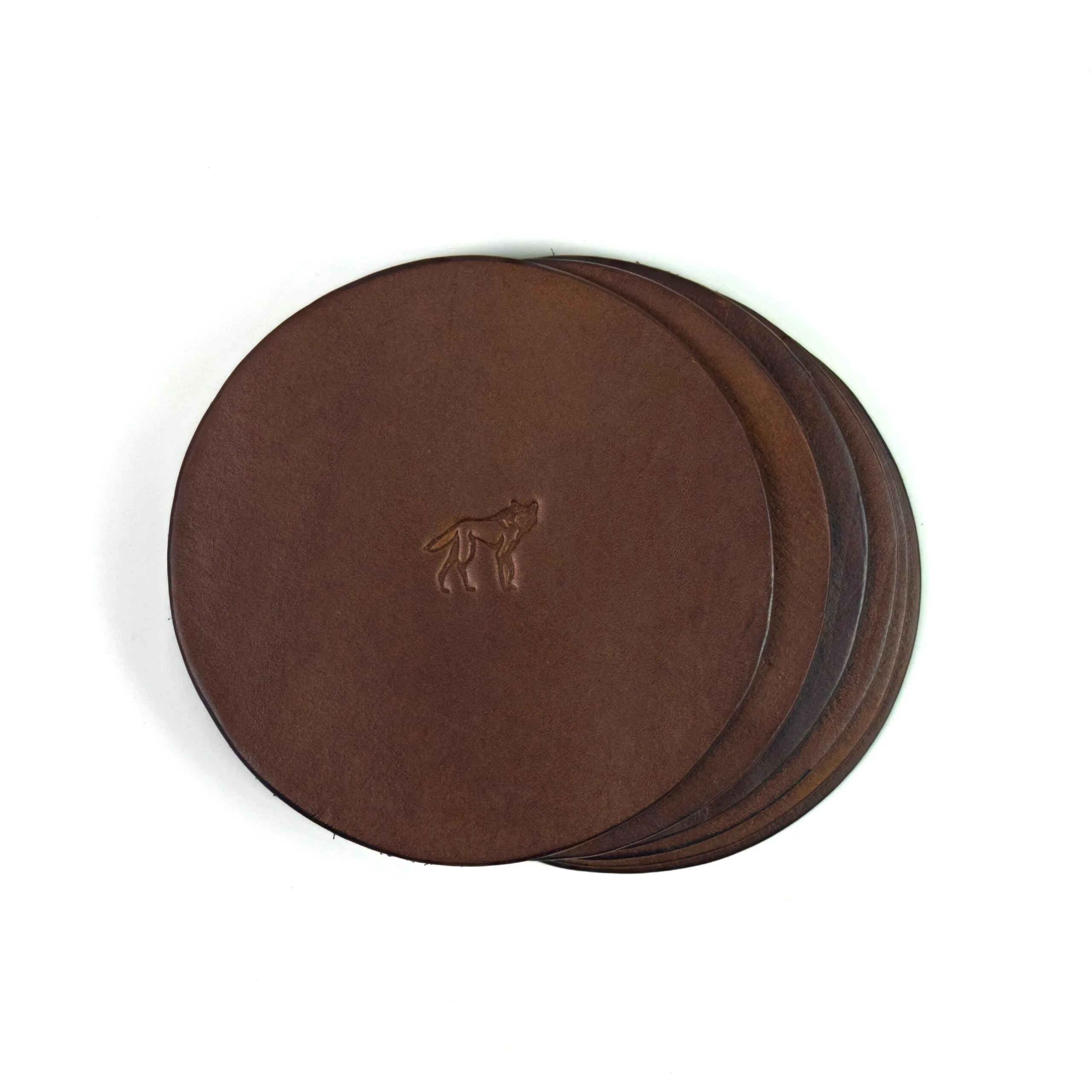 Kit Porta Copos de Couro Marrom - Imagem 6