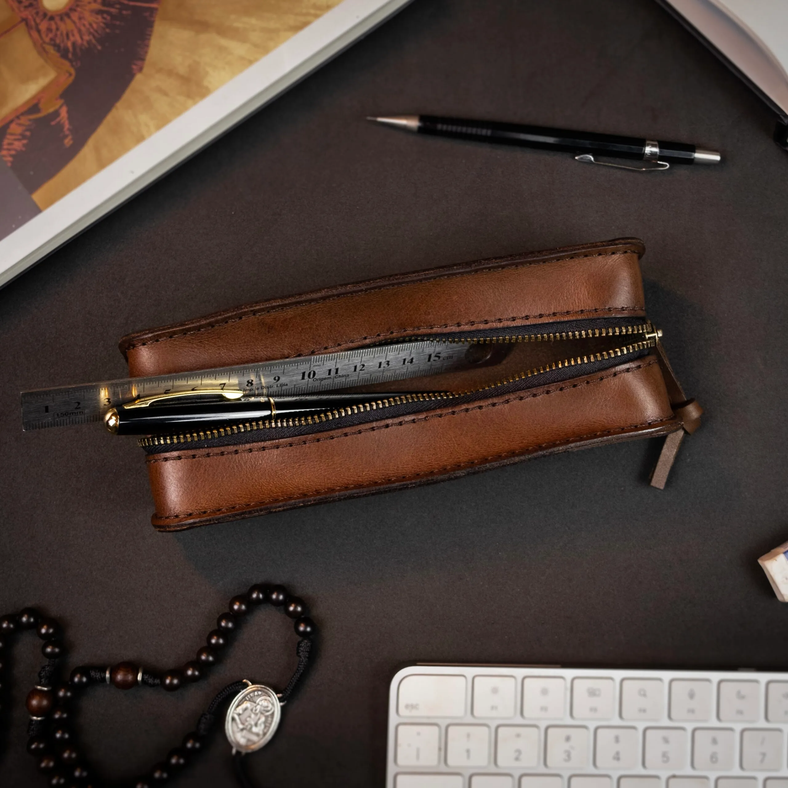 Kit Domus Couro Marrom - Imagem 5