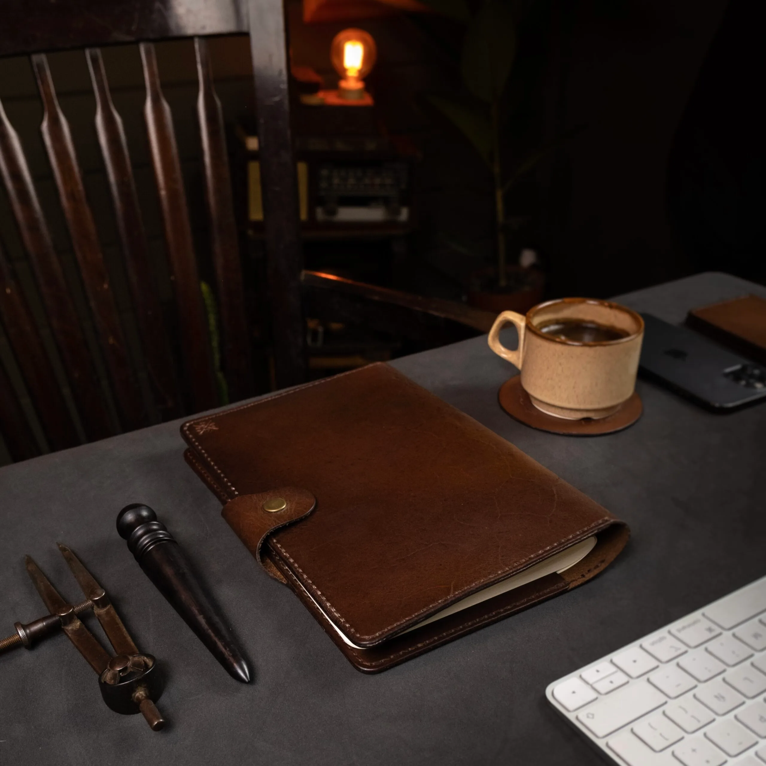 Kit Domus Couro Marrom - Imagem 12