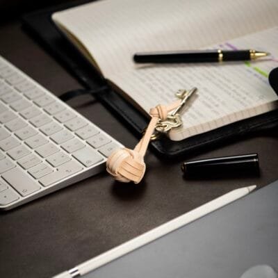 Chaveiro Nodus Couro Cru