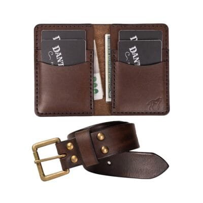 KIT Carteira Vertical No.6 + Cinto • Marrom