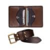 Kit Essencial • Carteira No.22 + Cinto Marrom