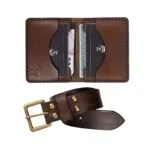 Kit Essencial • Carteira No.22 + Cinto Marrom