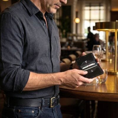 KIT Carteira No.22 + Cinto • Preto