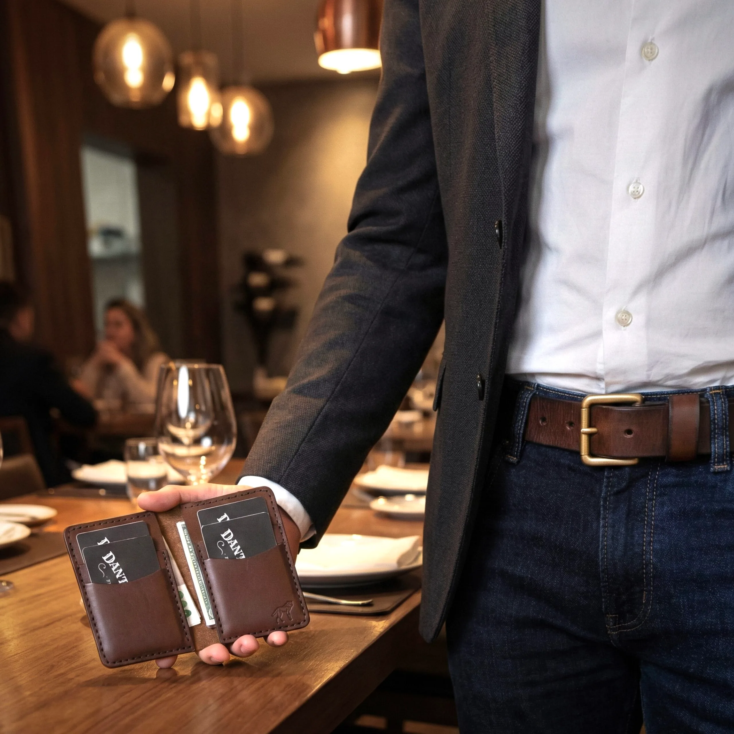 KIT Carteira Vertical No.6 + Cinto • Marrom - Imagem 2