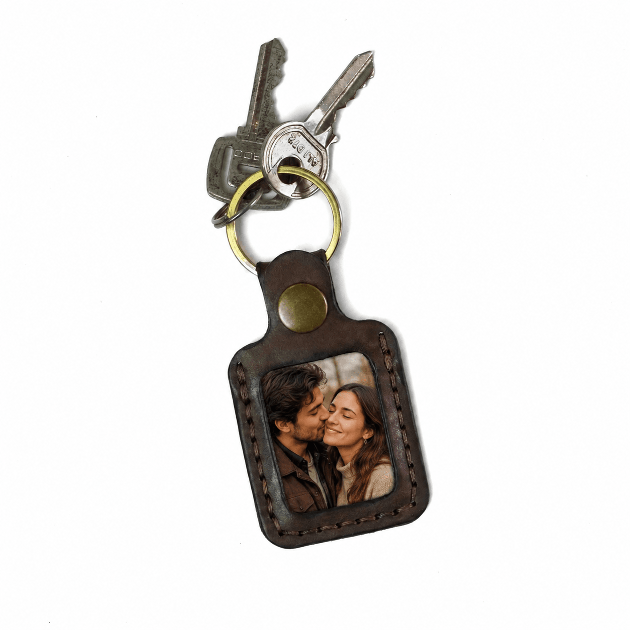 Chaveiro Porta-Retrato de Couro